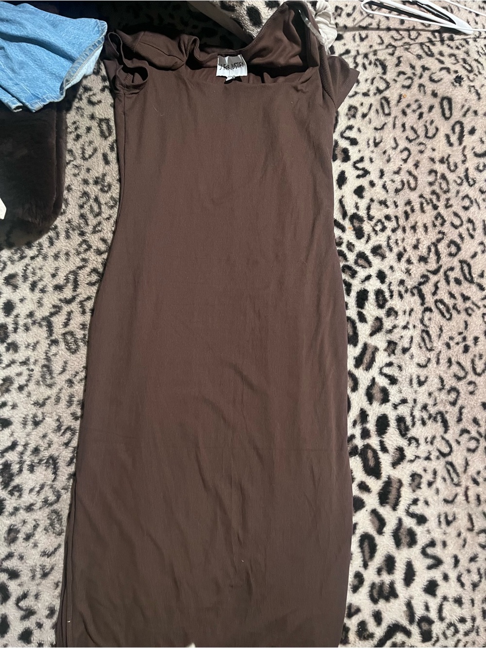 Brown bodycon dress